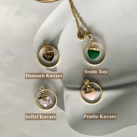 Ring Of Heart Doğal Taş Kolye