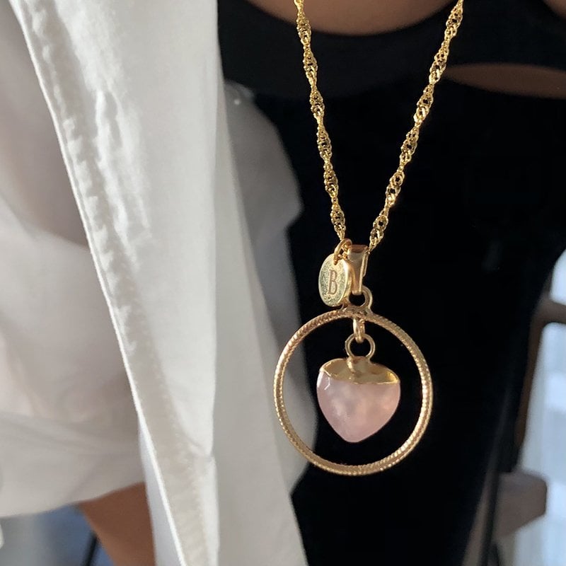 Ring Of Heart Doğal Taş Kolye