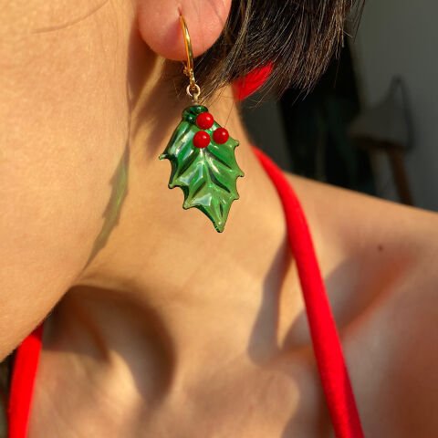 Kokina Murano Cam Küpe ve Kolye Set