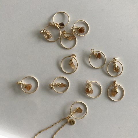 Sitrin Doğal Taş Kolye