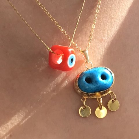 Kırmızı Murano Kolye