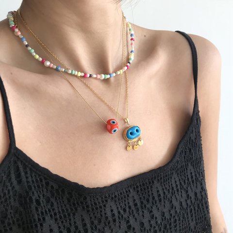 Kırmızı Murano Kolye