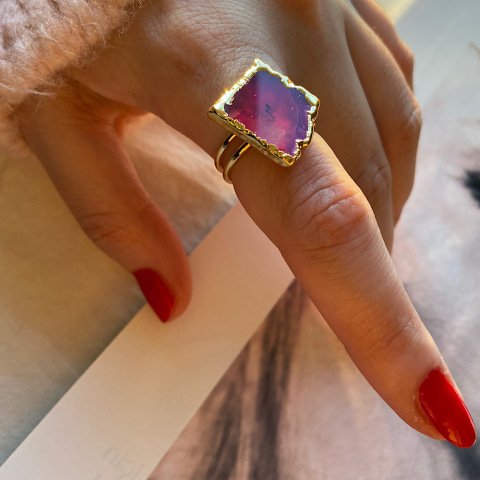 Le Spezia 3 Agat Doğal Taş Yüzük