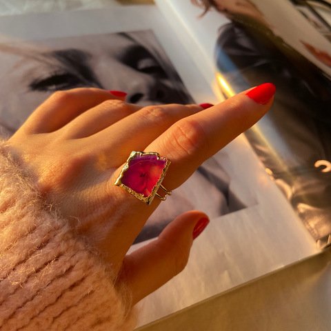 Le Spezia 3 Agat Doğal Taş Yüzük