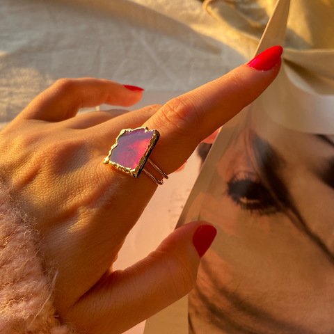 Le Spezia 3 Agat Doğal Taş Yüzük