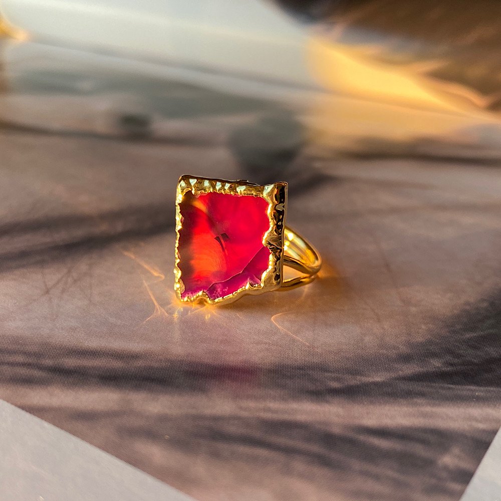 Le Spezia 3 Agat Doğal Taş Yüzük