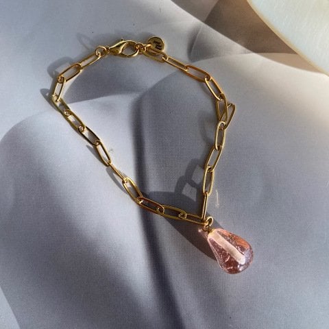 Pembe Nar Tanesi Bileklik