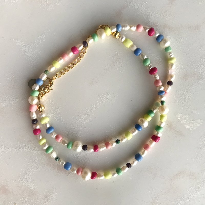 Colorfull Pearl Kolye
