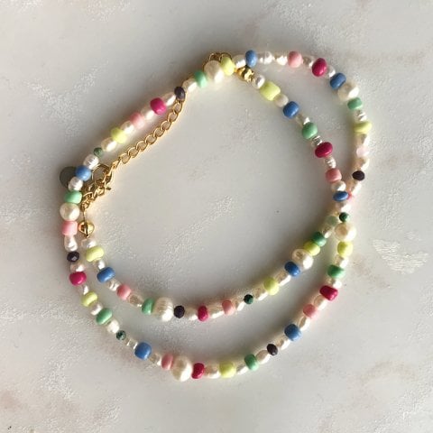 Colorfull Pearl Kolye