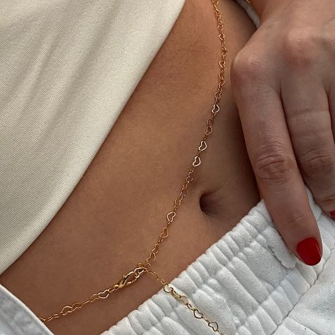 Kalpli Bel Zinciri Narlı