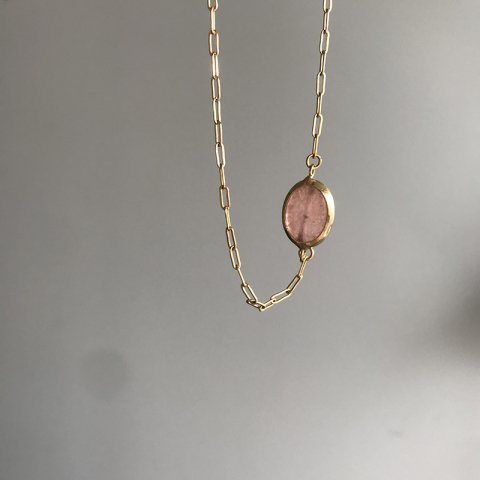 Pembe Kuvars Choker Kolye