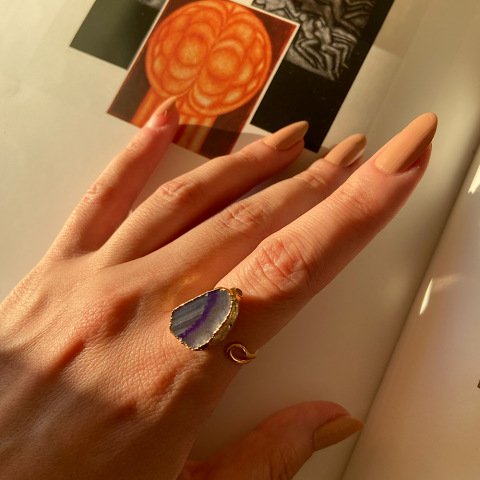 Le Spezia 4 Agat Doğal Taş Yüzük