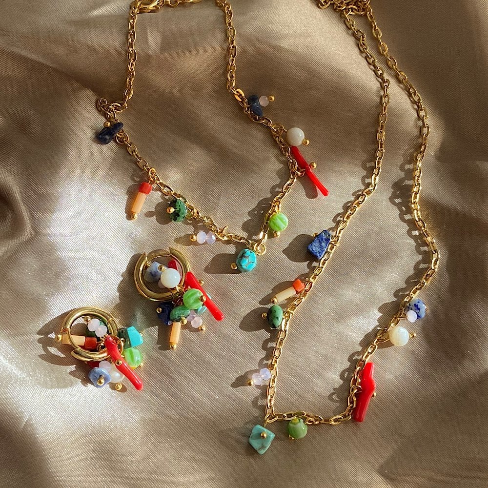 Minimal Doğal Taş Charm Set