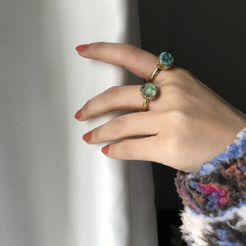 Druzy Kristal Doğal Taş Yüzük