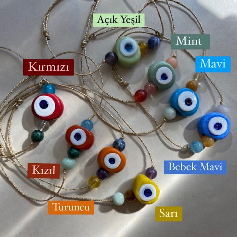 Doğal Taşlı Nazar Bileklik