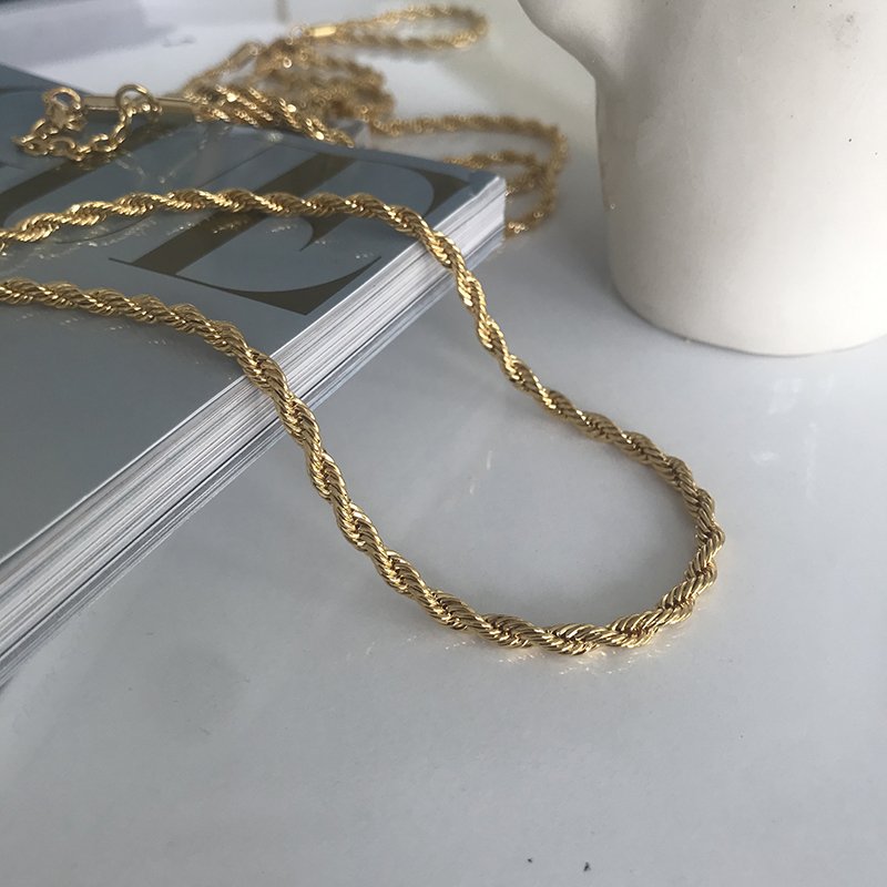 Kalın Burgu Zincir Kolye