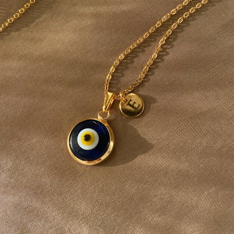 Nazar Harfli Retro Kolye