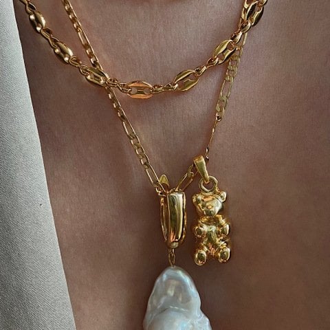 Jelibon Ayıcık Gold Kolye