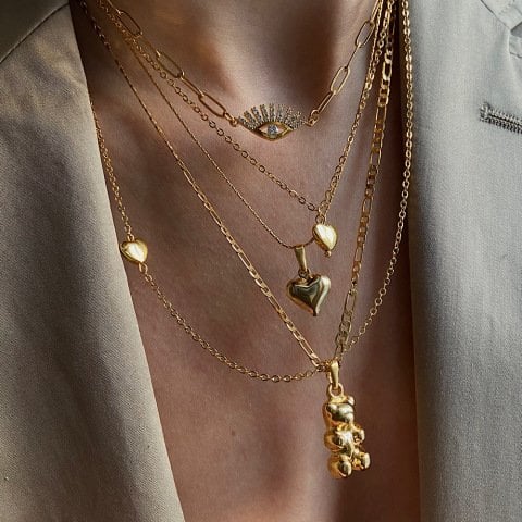 Jelibon Ayıcık Gold Kolye