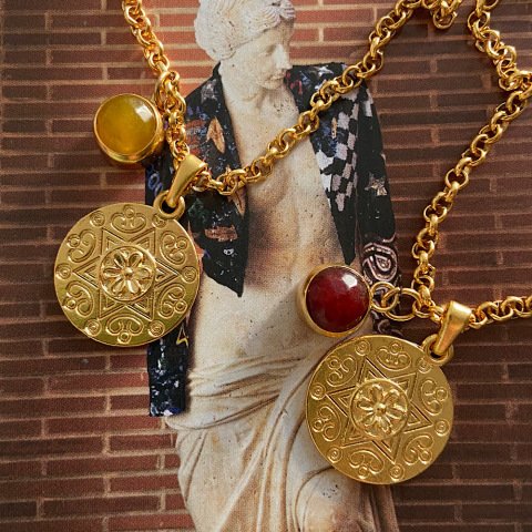 Flakes Of Agate Akik Kolye