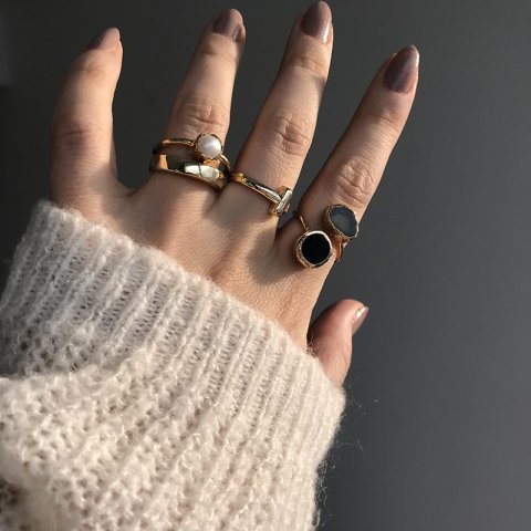 Finlandiya Agat Doğal Taş Yüzük