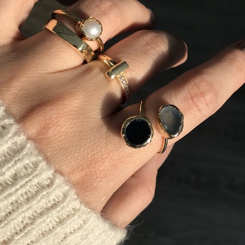 Finlandiya Agat Doğal Taş Yüzük