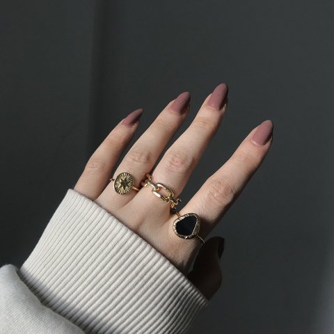 Grönland Agat Doğal Taş Yüzük