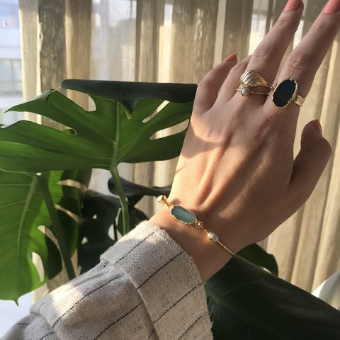 Agat İnce Kelepçe Bileklik