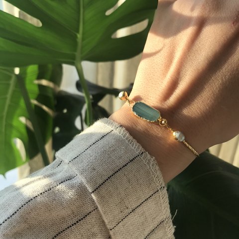 Agat İnce Kelepçe Bileklik