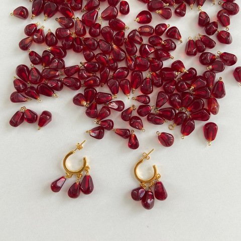 Üçlü Bohemian Nar Küpe