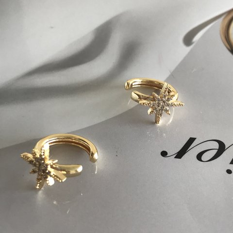 Earcuff Kutup Yıldızı Küpe