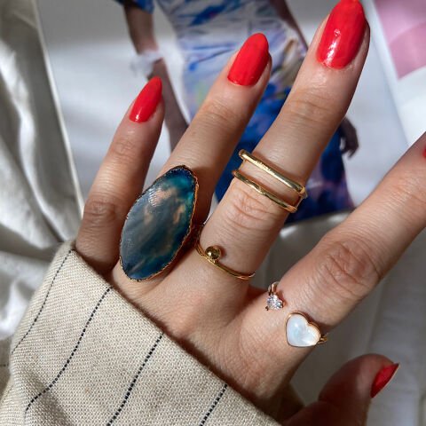 Olimpos Agat Doğal Taş Yüzük