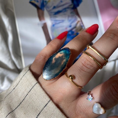 Olimpos Agat Doğal Taş Yüzük