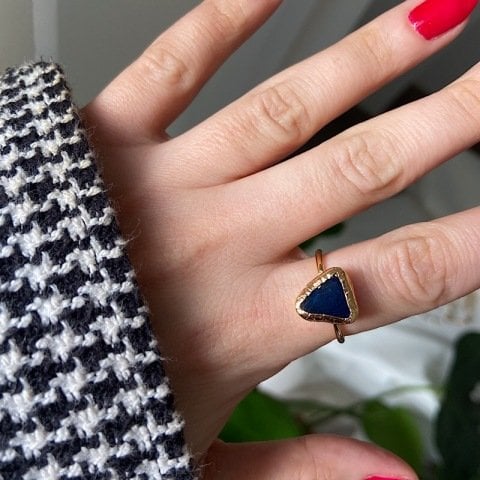 NORWAY 5 Siyah Agat Taşı Yüzük