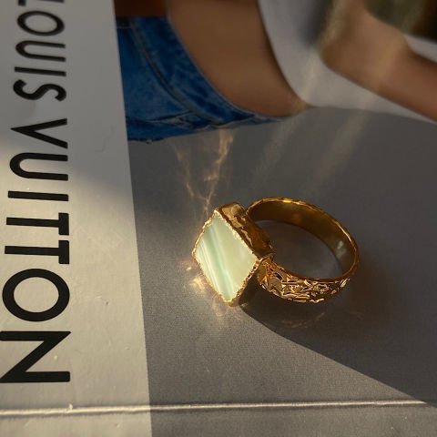 Malta 2 Agat Doğal Taş Yüzük