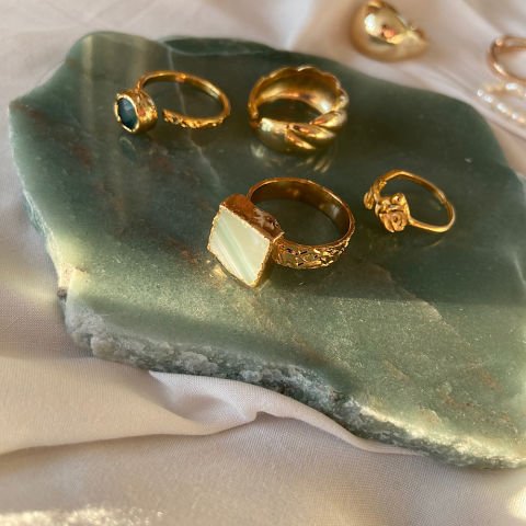 Malta 2 Agat Doğal Taş Yüzük