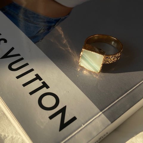 Malta 2 Agat Doğal Taş Yüzük