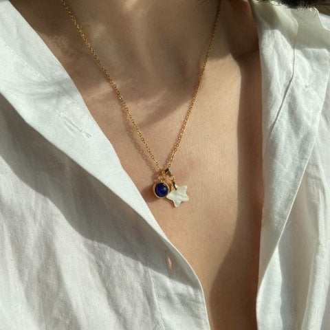 Hekate Yıldız Vintage Taş Kolye