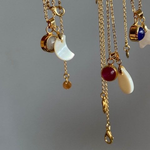 Hekate Damla Vintage Taş Kolye