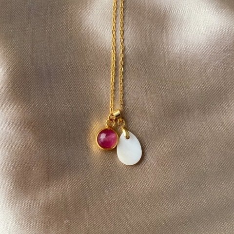 Hekate Damla Vintage Taş Kolye