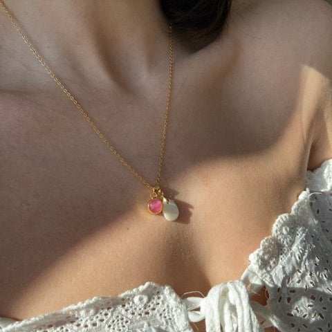 Hekate Damla Vintage Taş Kolye