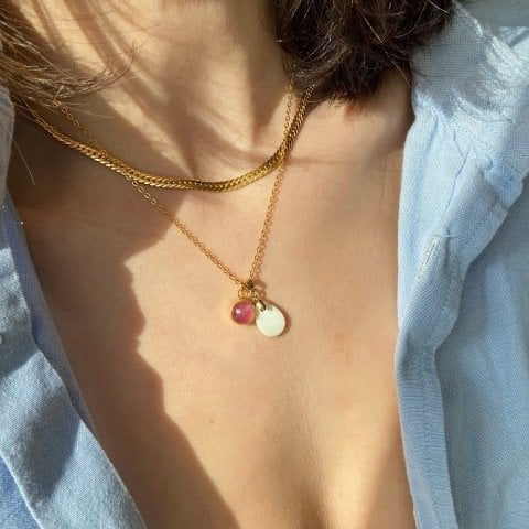 Hekate Damla Vintage Taş Kolye