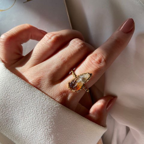 Sitrin Kristal Yüzük