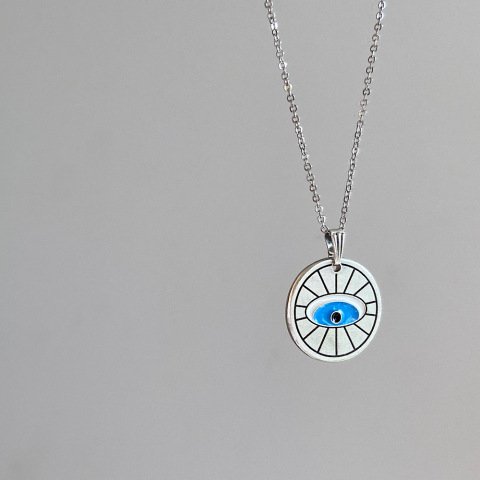 Oval Mine Göz Kolye
