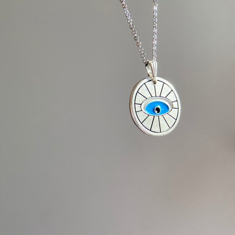 Oval Mine Göz Kolye