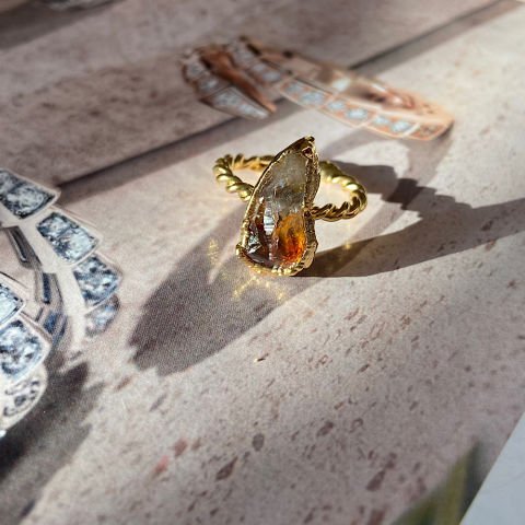 Sitrin Kristal Yüzük