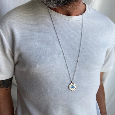 Oval Mine Göz Kolye