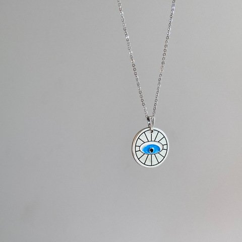 Oval Mine Göz Kolye