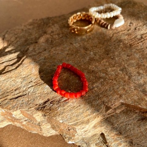 Küp Mercan Doğal Taş Yüzük