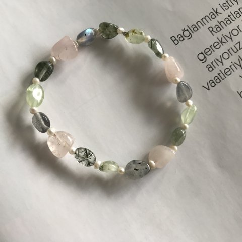 Prehnit Doğal Taş Bileklik
